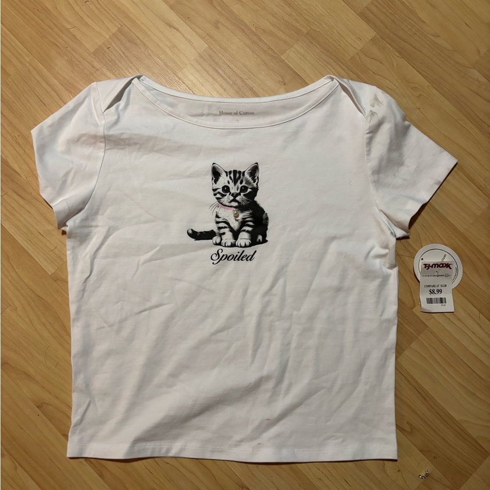 Y2K Style Baby Tee “Spoiled”